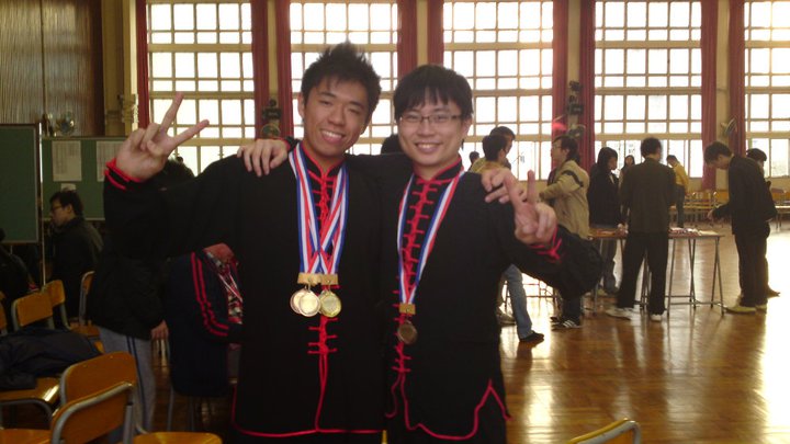 Kelvin Sifu with a fellow martial artist after competition